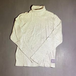 Calvin Klein Jeans Men’s Turtleneck | Size L | Gray | Made in USA | 100% Cotton